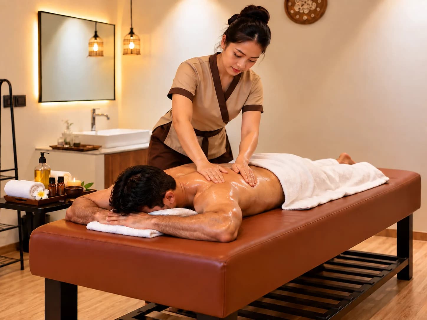 Aromatherapy Massage — treatment in progress