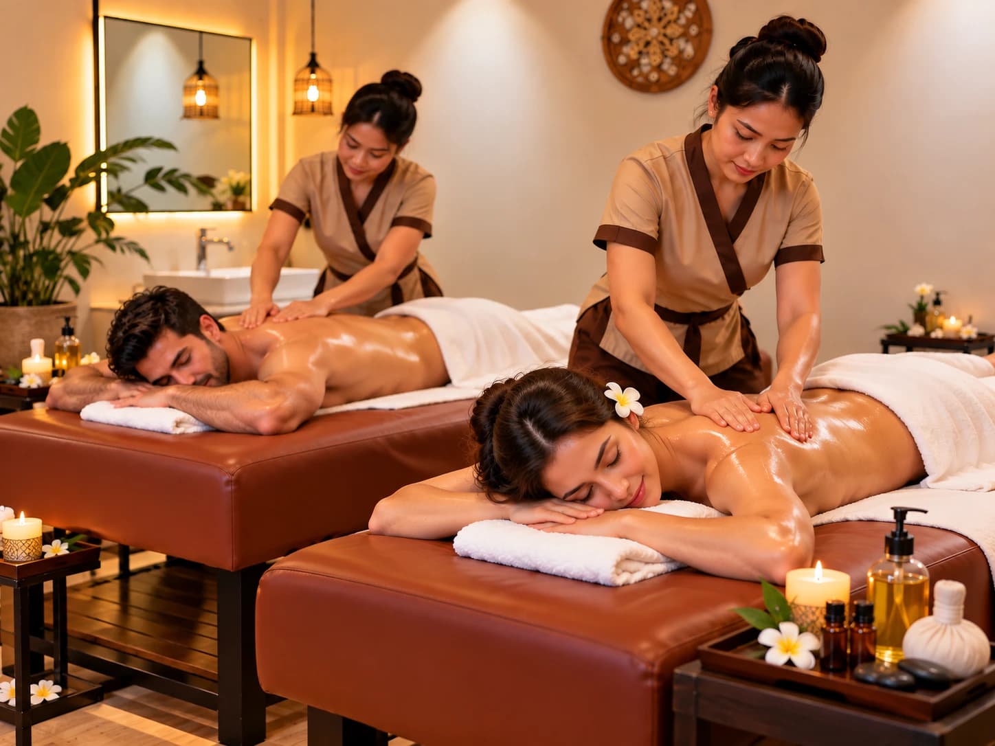 Couple Massage — treatment in progress