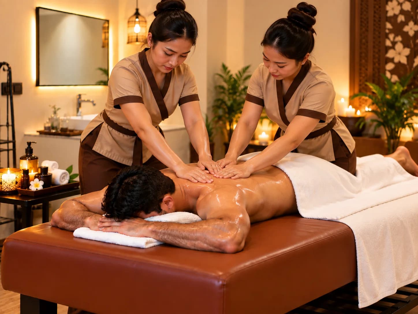 Lomi Lomi (4 Hands Massage) — treatment in progress